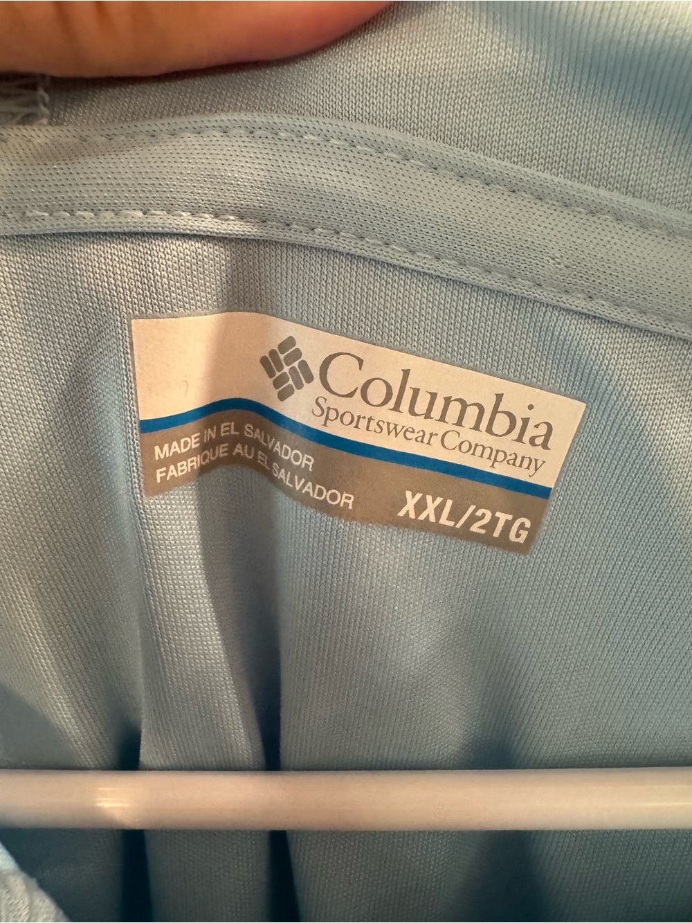 Columbia Women’s Light Blue Columbia and Purple Eddie Bauer Hood Performance Top - Picture 3 of 10